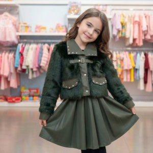 ست سه تکه جاکت، دامن و شلوار دخترانه