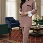 ست دوتکه بافت مدرن و جیب تزئینی