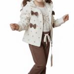 ست سه پارچه دخترانه مدل پاپیونی