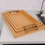 ست سه تایی پتنوس چوبی با دستگیره فلزی