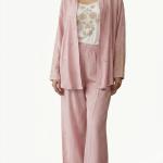 ست سه تکه یخن قاق، بلوز و شلوار نخی