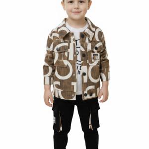 ست سه پارچه پسرانه مدل گرافیک کت