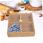 میوه خشک دانی چهار کنج چوبی