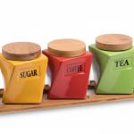 ست چای و بوره سرامیکی رنگی