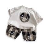 ست دو تکه بلوز و نیکر مدل مانستر چک