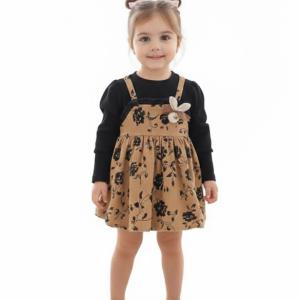 ست پیراهن و سارافون فانتزی مدل گل‌ گندم