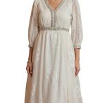 پیراهن خامک ظریف سفید