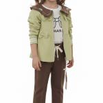 ست سه پارچه دخترانه مدل یقه فانتزی