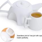 ست چاینک و گیلاس سرامیکی با سینی چوبی