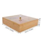 میوه خشک دانی چهار کنج چوبی