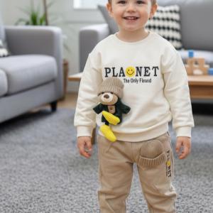 ست دو تکه جاکت و پتلون فصلی طرح سیاره