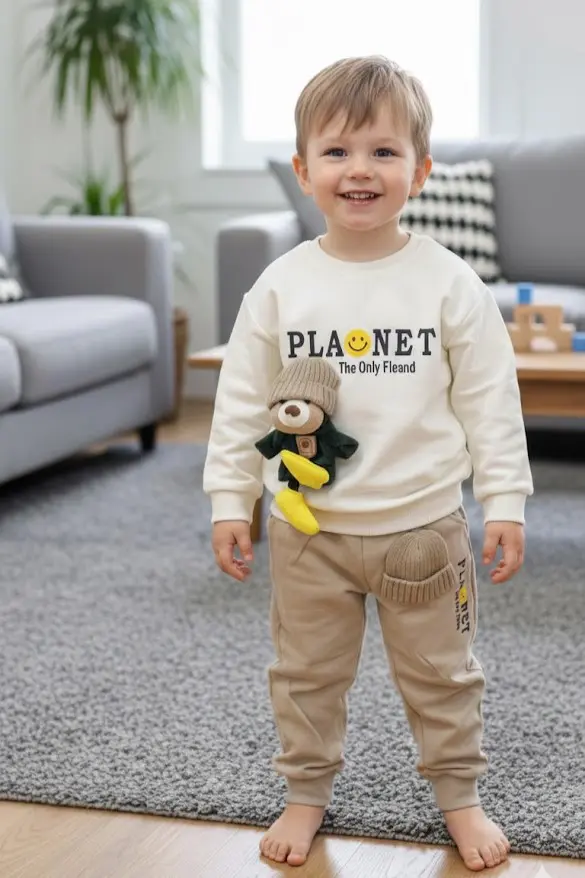 ست دو تکه جاکت و پتلون فصلی طرح سیاره