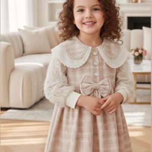 پیراهن مجلسی دخترانه طرح عیدی