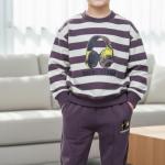 ست جاکت و پتلون خط‌ دار طرح هدفون