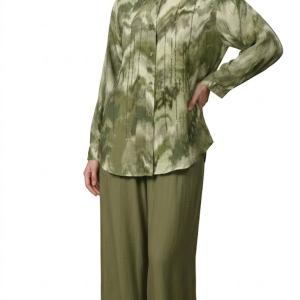 ست دو تکه یخن قاق و شلوار نخی