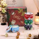 ست شمع معطر با قوطیهای طرح دار