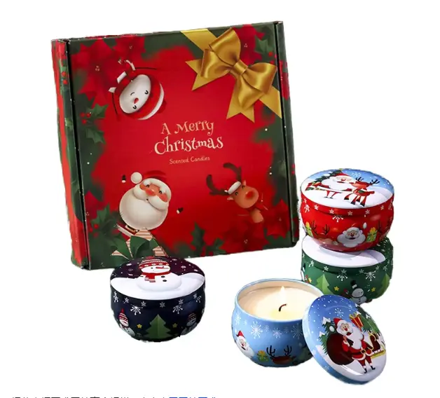 ست شمع معطر با قوطیهای طرح دار