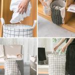 سبد لباس چرک پارچه‌ ای