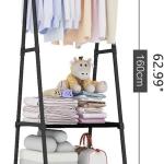 رخت‌ آویز فلزی چرخدار و طبقه‌ دار