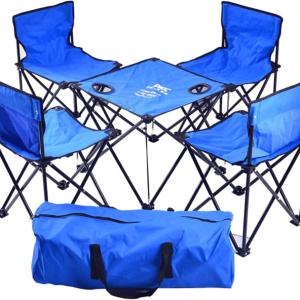 ست ۵ تکه میز و چوکی تاشو سفری کودک