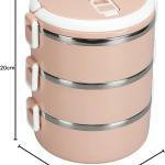 ظرف غذای سه طبقه با جداره داخلی فولادی
