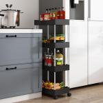 شلف چرخ دار و باریک چهار طبقه