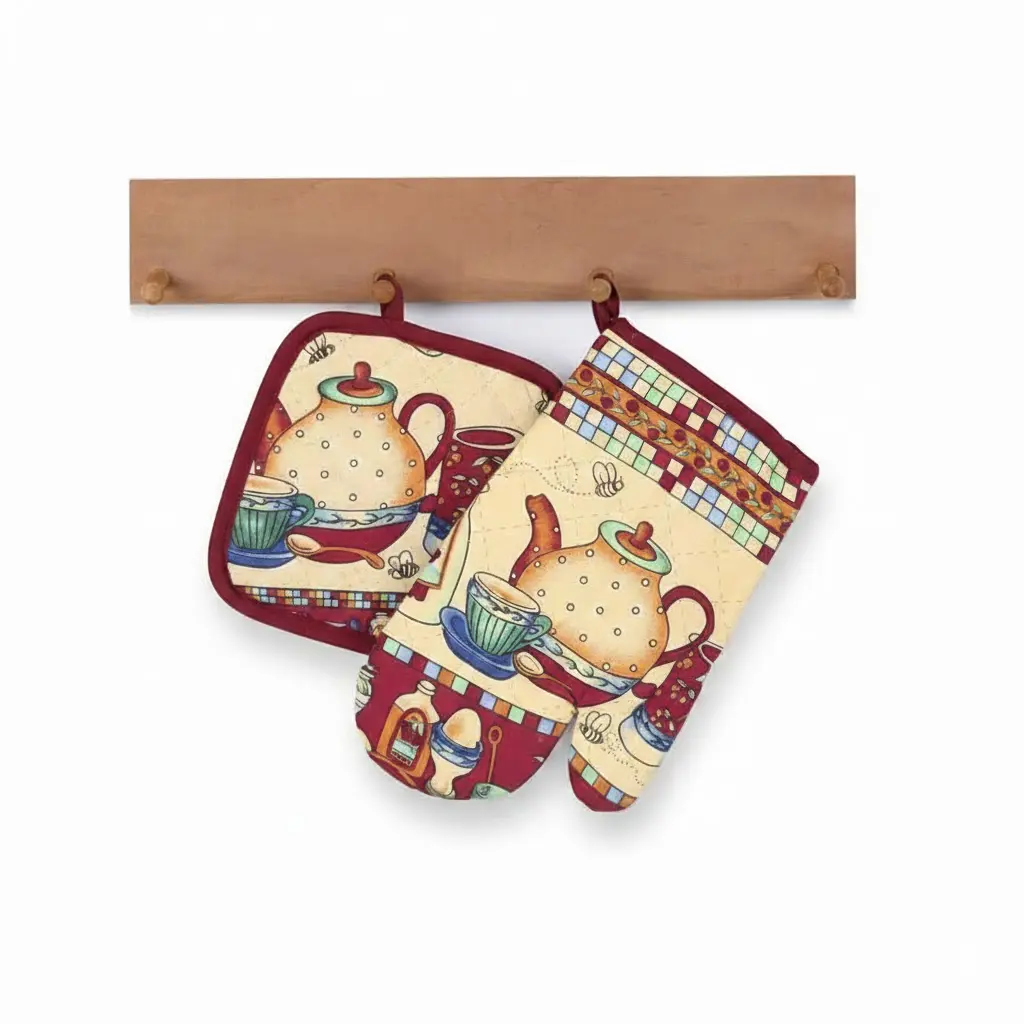 ست دستکش و زیردیگی آشپزخانه