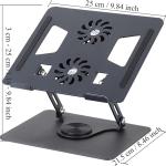 پایه حرفه‌ای و فلزی لپ‌ تاپ با سیستم خنک‌کننده دوگانه