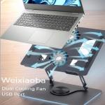 پایه حرفه‌ای و فلزی لپ‌ تاپ با سیستم خنک‌کننده دوگانه