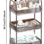 قفسه سه طبقه چرخ‌ دار مدرن