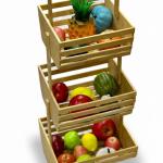 استند میوه سه طبقه چوبی