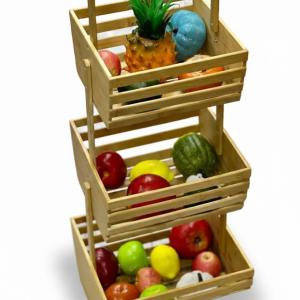 استند میوه سه طبقه چوبی