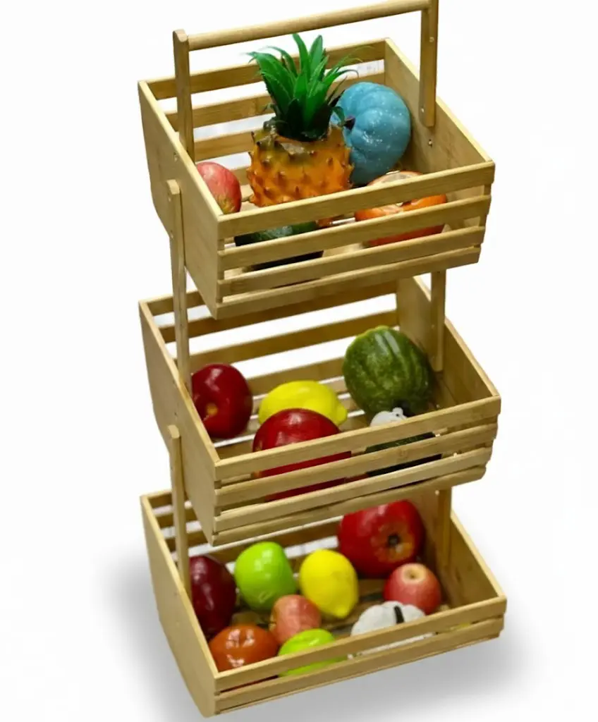 استند میوه سه طبقه چوبی