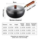 کره پزی نچسب با دسته چوبی و درب شیشه ای