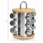 مصالح‌ دانی چوبی چرخ‌ انگیر دوازده‌ خانه‌ یی