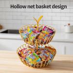 کاسه میوه فلزی دو طبقه