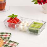 ظرف کریستالی سه خانه