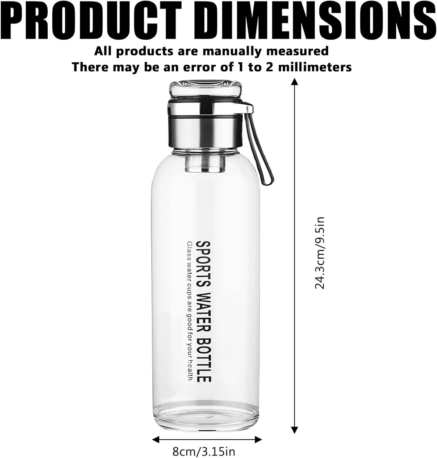 بوتل آب ورزشی شیشه ای