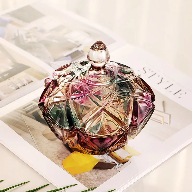 شیرینی دانی کریستالی رنگین کمان