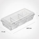 ظرف کریستالی سه خانه