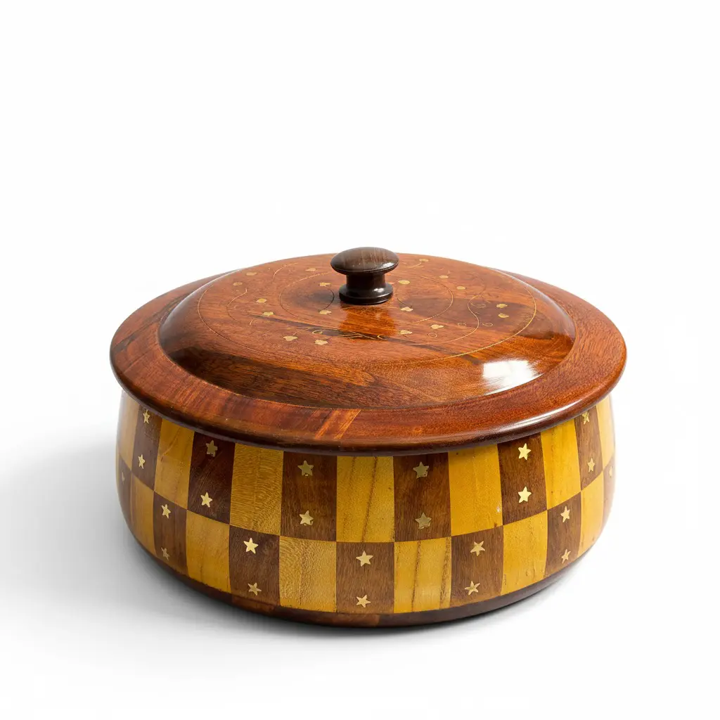 ظرف میوه و نان چوبی