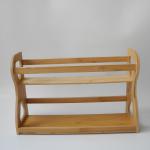 ست مصالح دانی شیشه ای دو طبقه با استند چوبی