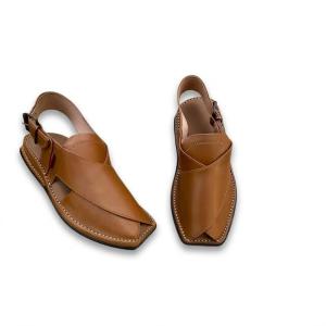 چپلی پیشاوری چرمی با دیزاین اصیل و کلاسیک