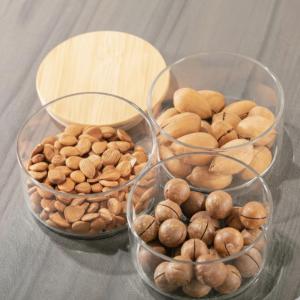 شیرینی‌ دانی سه خانه شیشه‌ ای