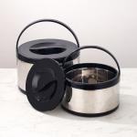 سِت سه‌ تایی دیگ‌ های استیل نگهداری غذا