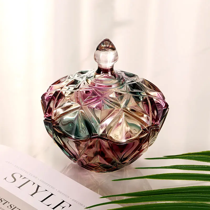 شیرینی دانی کریستالی رنگین کمان