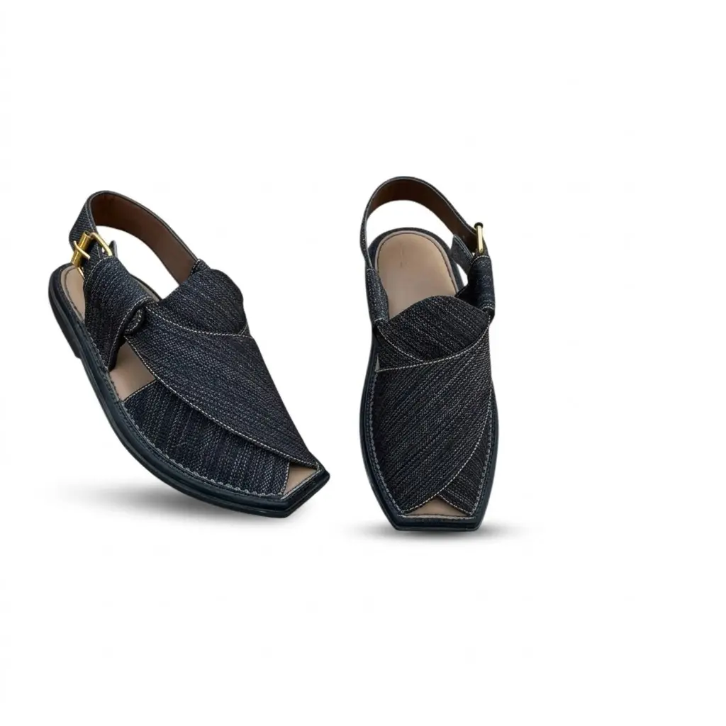 چپلی پیشاوری چرمی با دیزاین تکسچر