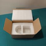 لیوان شیشه‌ ای طرح گنبدی با نی