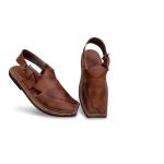 چپلی پیشاوری چرمی با دیزاین پنجه‌ دار