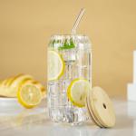 له لرګین سرپوښ سره د قوطۍ ډیزاین ښیښه‌ يي ګیلاس